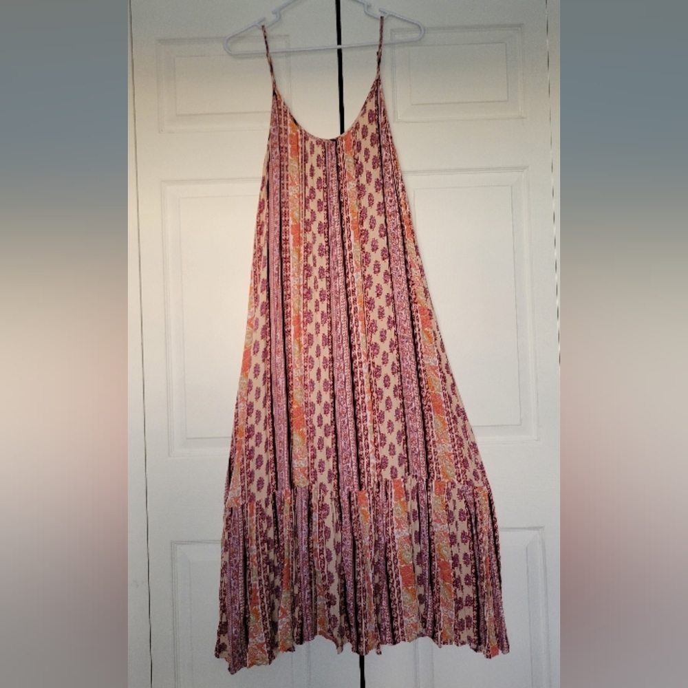 Maurices floral floor-Length Tiered Ruffled Sundress